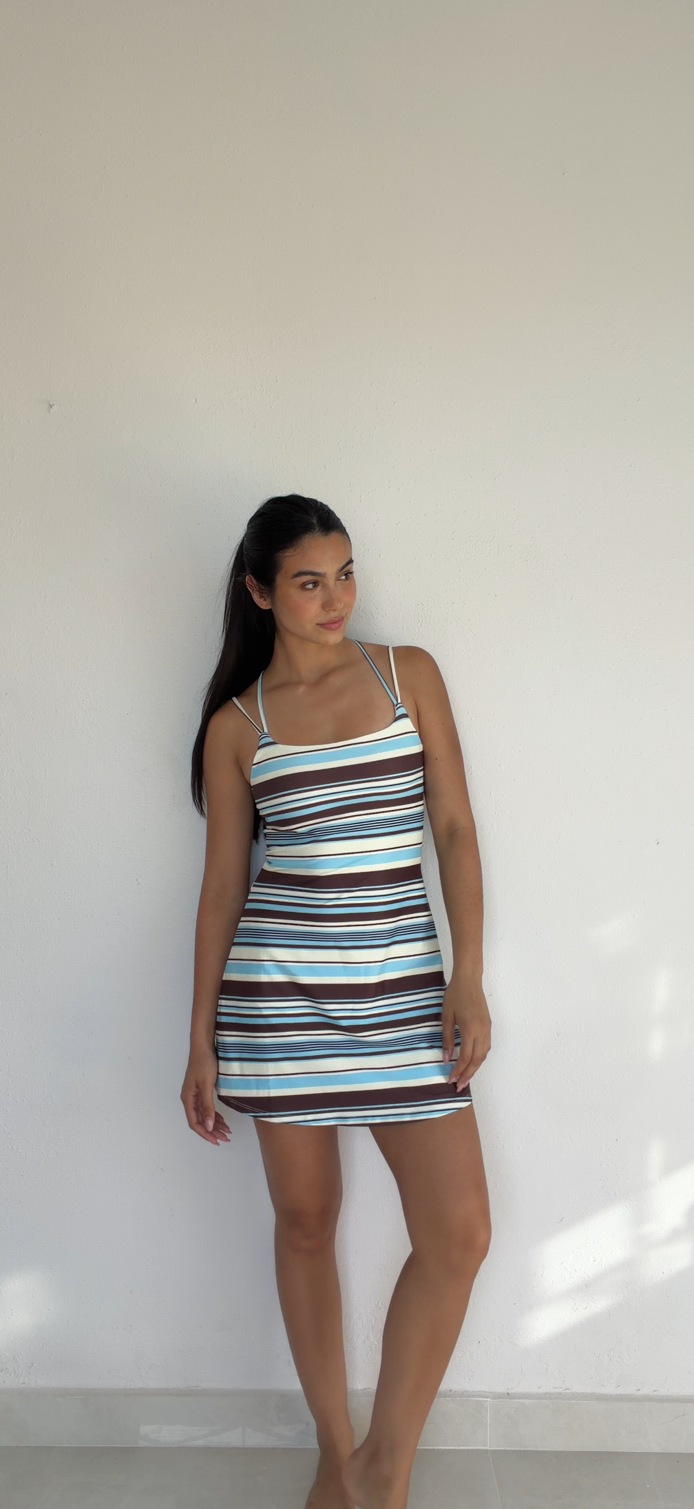 Striped Active Mini Dress