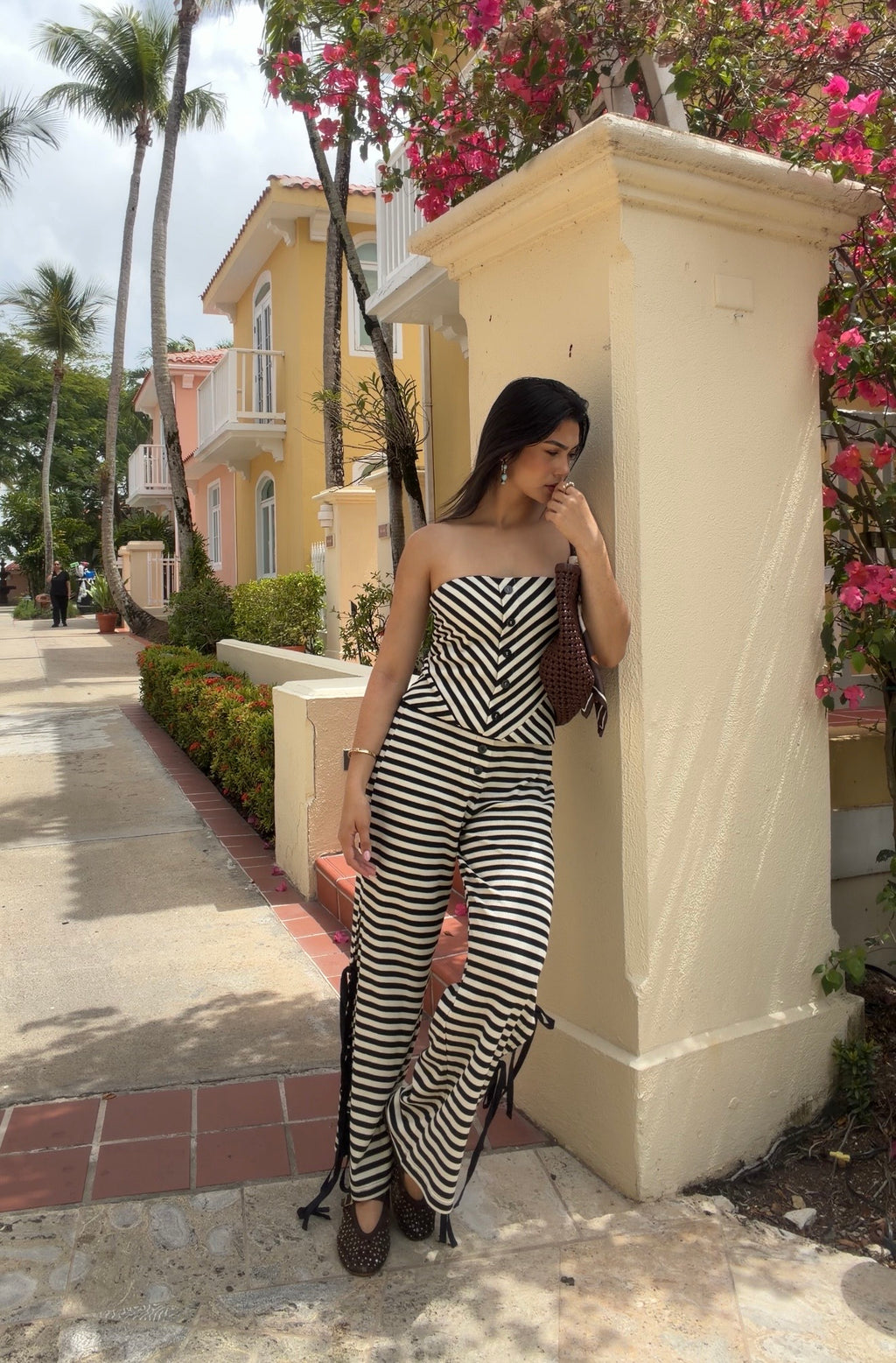 Striped Bandeau Pant Set