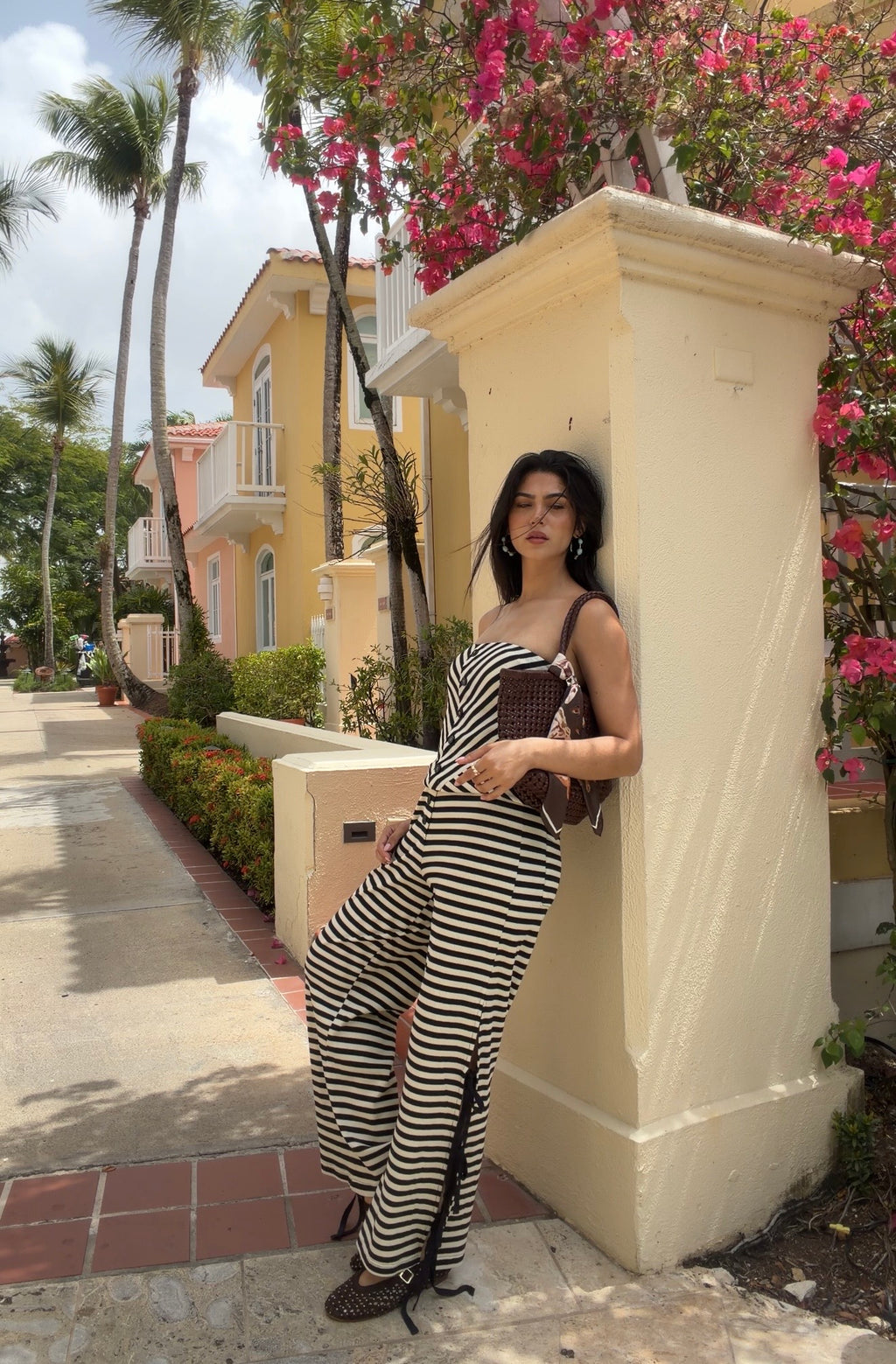 Striped Bandeau Pant Set
