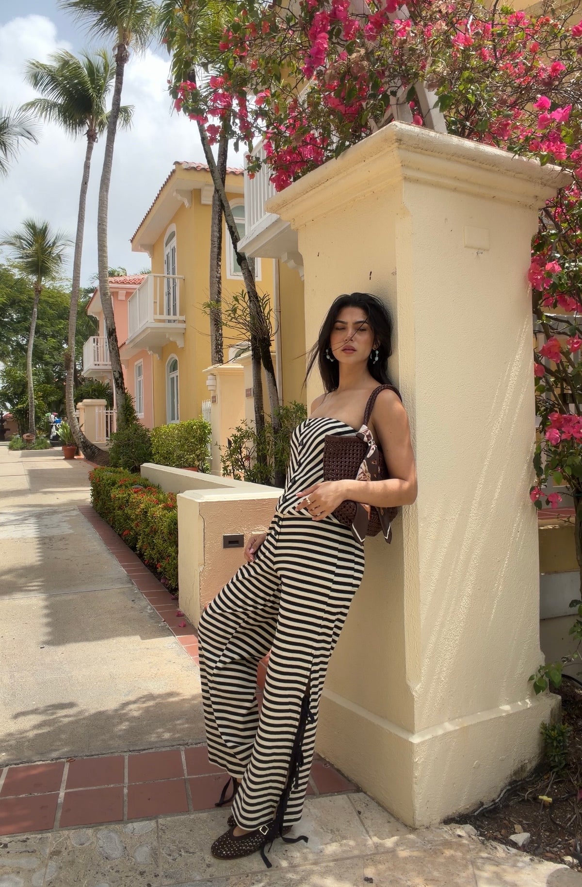 Striped Bandeau Pant Set