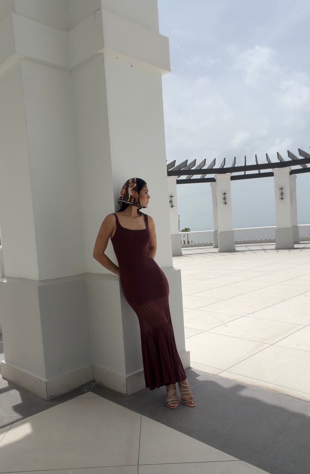 Sheer Knit Maxi Dress