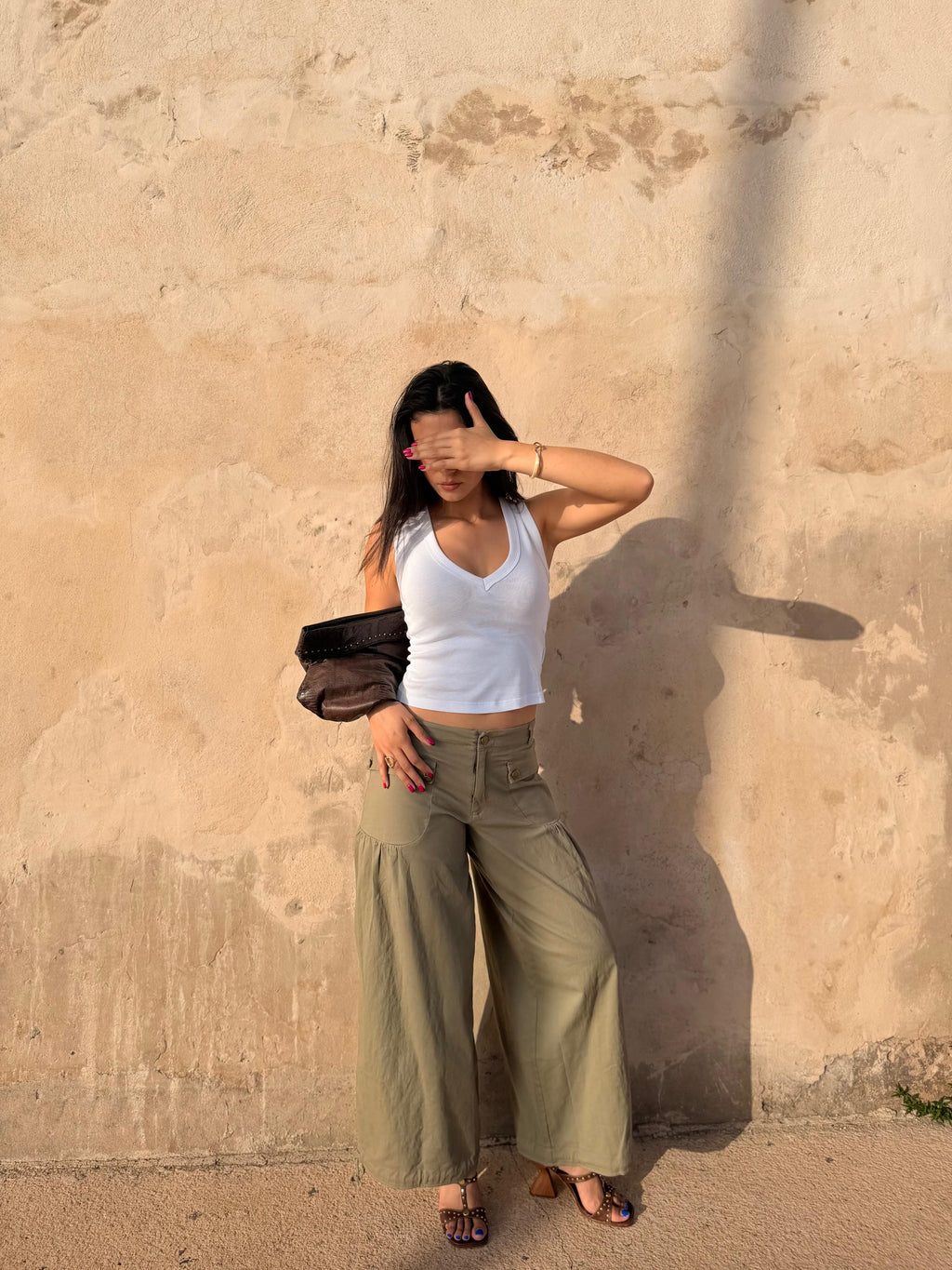 Voluminous Drawstring Pants