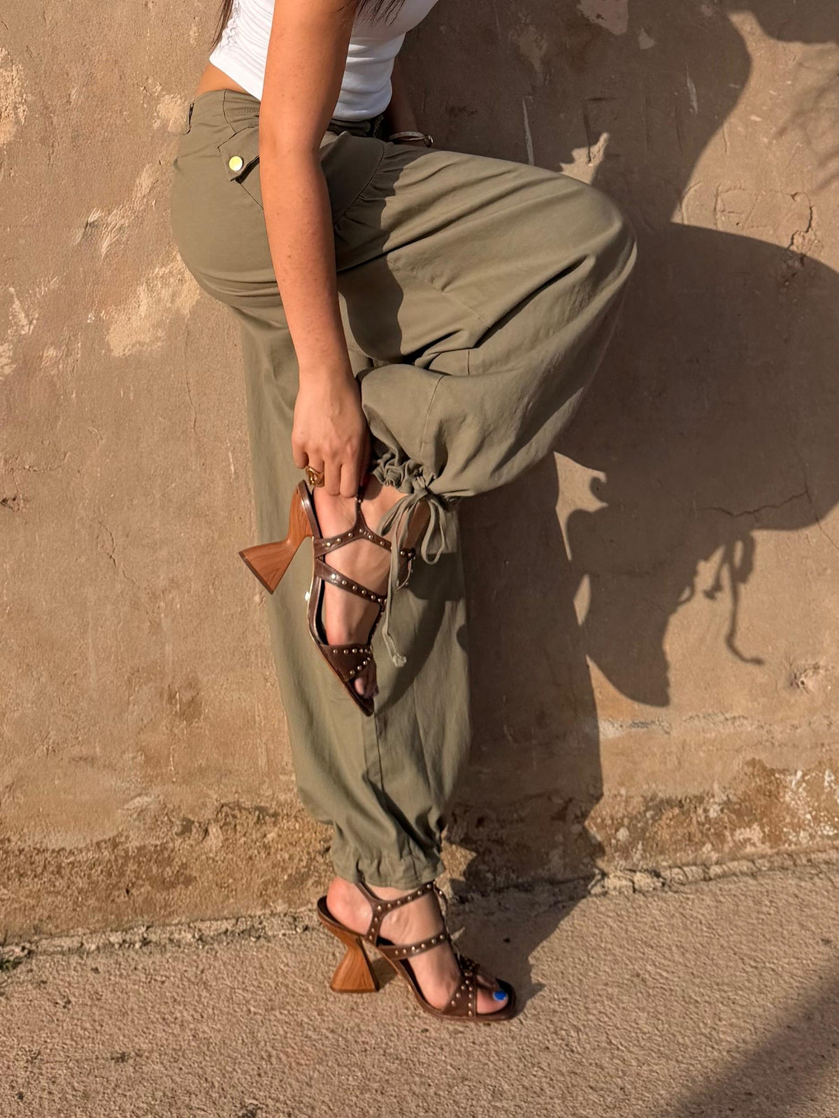 Voluminous Drawstring Pants