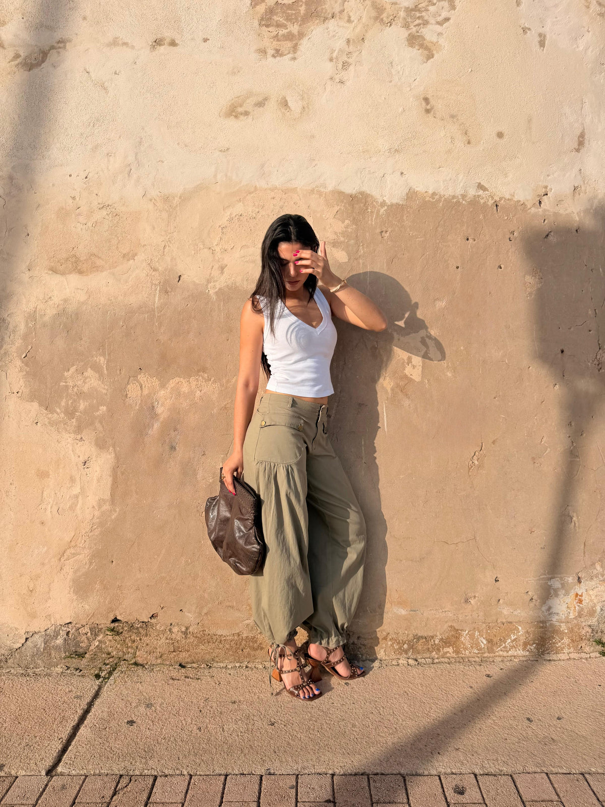 Voluminous Drawstring Pants